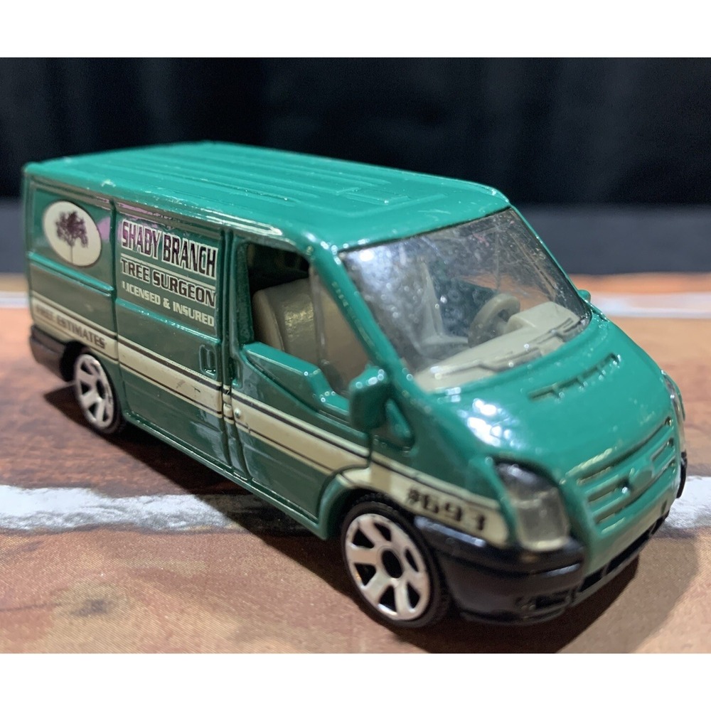 Matchbox 2007 Ford Transit Van Green 1:69 Shady Branch Tree Surgeon MB693 Loose